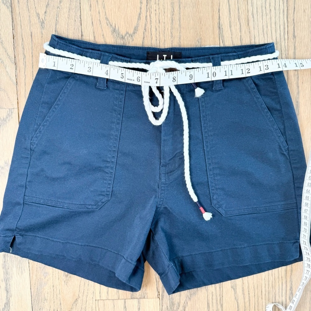 Letters To Juliet LTJ Women’s Navy Blue Chino Shorts with White Rope Belt Size S - Picture 3 of 8